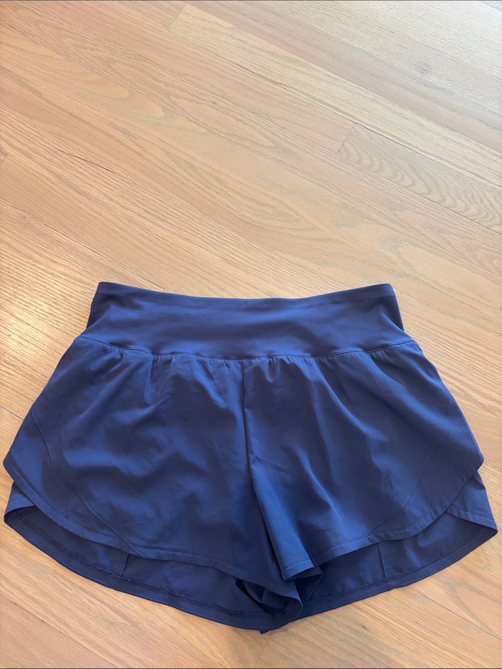 Avia Women's Deep Blue Athletic Shorts with Layered Hem
